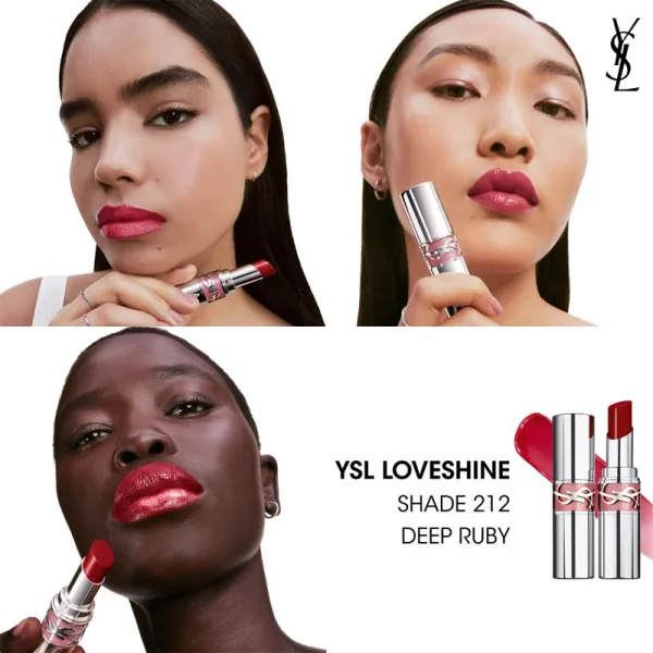 Yves Saint Laurent Loveshine Lipstick hydratačný lesklý rúž pre ženy 212 Deep Ruby 3,2 g