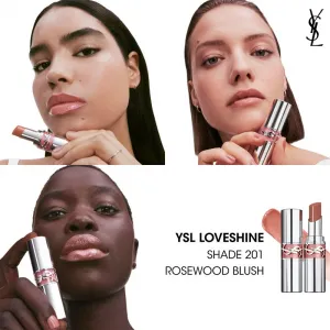 Yves Saint Laurent Loveshine Lipstick hydratačný lesklý rúž pre ženy 201 Rosewood Blush 3,2 g