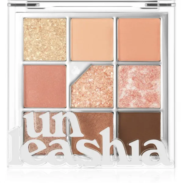 Unleashia Glitterpedia Eye Palette paletka očných tieňov odtieň No.3 All of Coral Pink 6.2 g