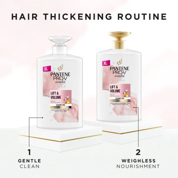 Pantene Pro-V Miracles Lift'N'Volume šampón pre objem jemných vlasov s biotínom 1000 ml
