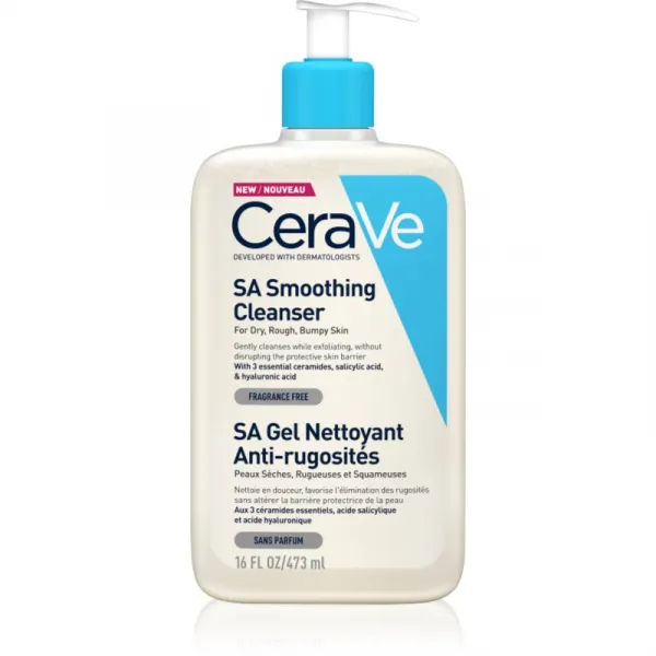 CeraVe Cleansers SA Smoothing Cleanser čistiaci a zjemňujúci gél pre suchú pleť 473 ml