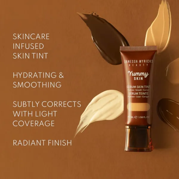 Danessa Myricks Beauty Yummy Skin Serum Skin Tint hydratačný make-up s vyhladzujúcim účinkom odtieň 4 - Light Skin With Neutral Undertones 45 ml