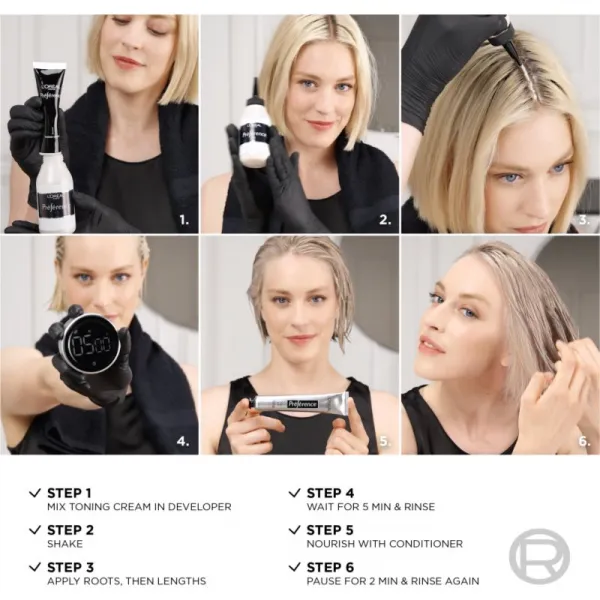 L’Oréal Paris Préférence Le Blonding Toner kyslý toner neutralizujúci mosadzné podtóny odtieň 01 Platinum Ice 1 ks