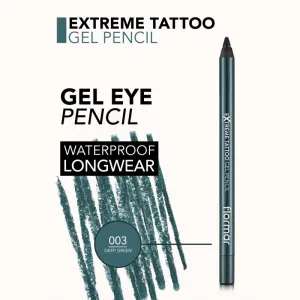 flormar Extreme Tattoo Gel Pencil vodeodolná gélová ceruzka na oči odtieň 03 Deep Green 1.2 g