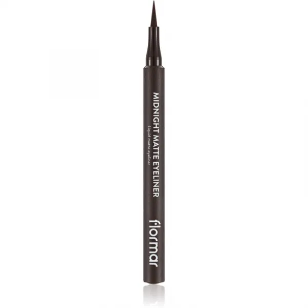flormar Midnight Matte Eyeliner linka na oči vo fixke s matným efektom odtieň 02 Brown 1 ml