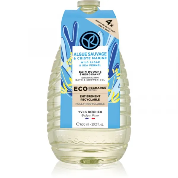 Yves Rocher Bain de Nature sprchový gél náhradná náplň Wild Algae & Sea Fennel 600 ml