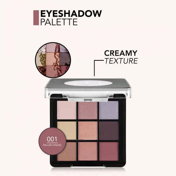 flormar Eyeshadow Palette paletka očných tieňov odtieň 001 Fallen Angel 9 g