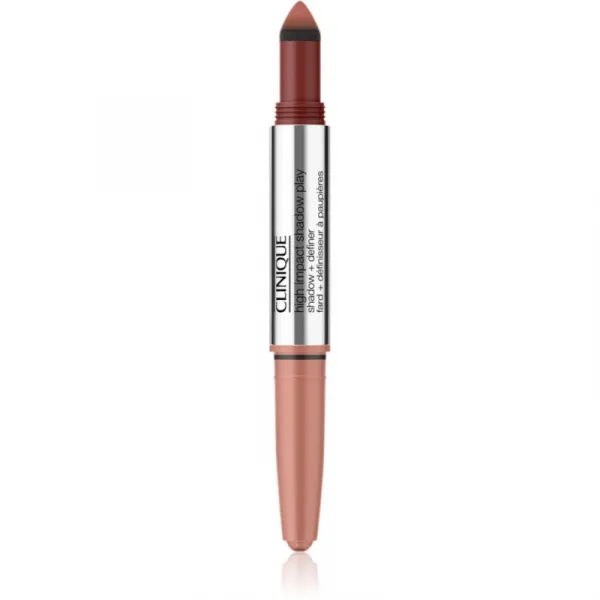 Clinique High Impact™ Shadow Play očné tiene v ceruzke duo odtieň Strawberry + Chocolate 1.9 g