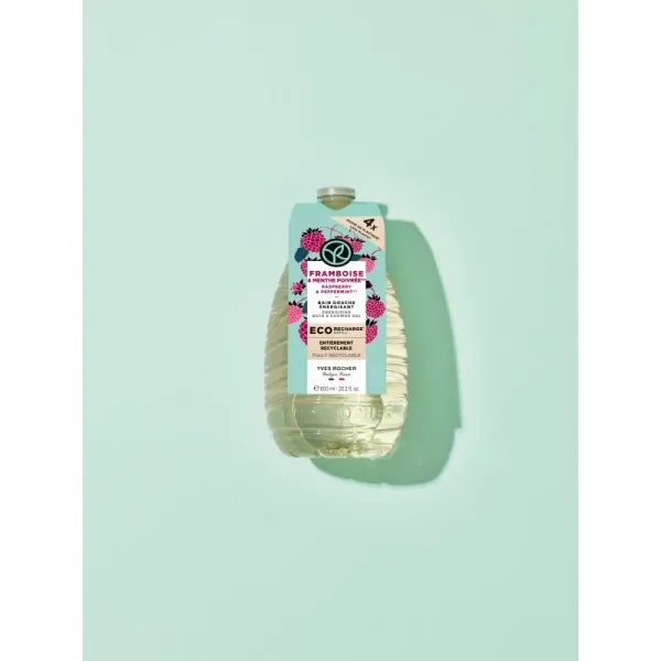 Yves Rocher Bain de Nature sprchový gél náhradná náplň Raspberry & Peppermint 600 ml