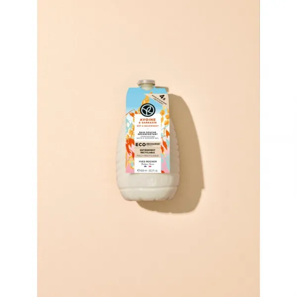 Yves Rocher Bain de Nature sprchový gél náhradná náplň Oat & Buckwheat 600 ml