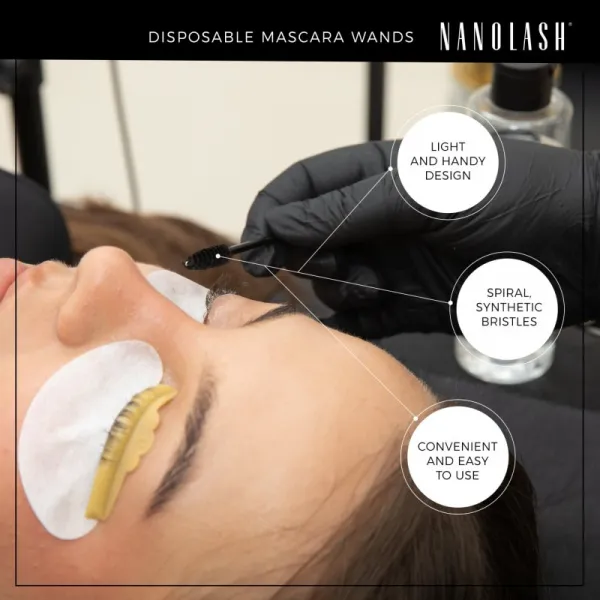 Nanolash Disposable Mascara Wands kefka na mihalnice a obočie 50 ks