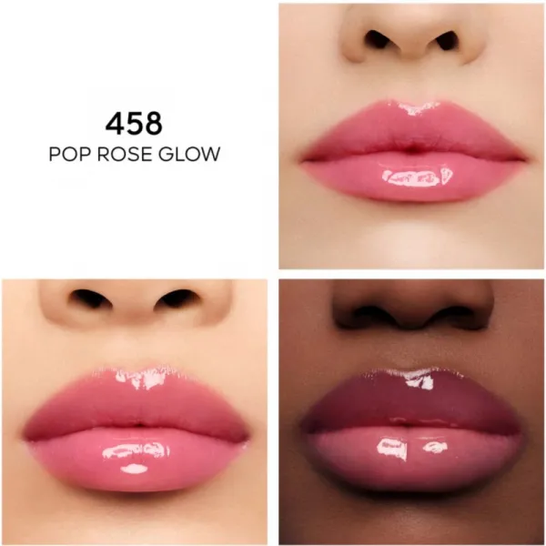 GUERLAIN KissKiss Bee Glow Oil olej na pery s medom odtieň 458 Pop Rose Glow 9.5 ml