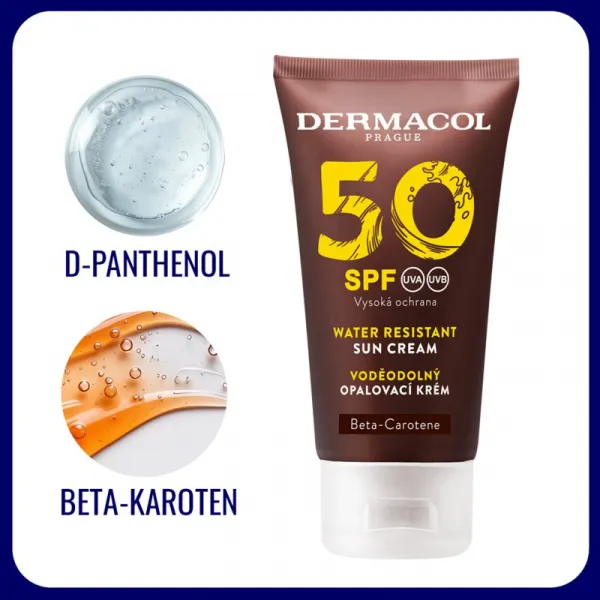 Dermacol Sun Water Resistant vodeodolný opaľovací krém na tvár SPF 50 50 ml