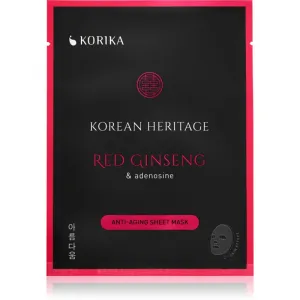 KORIKA Korean Heritage Red Ginseng & Adenosine Anti-aging Sheet Mask set pleťových masiek za zvýhodnenú cenu proti starnutiu a na spevnenie pleti