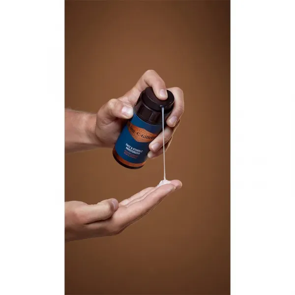 Gillette King C. Face & Stubble Moisturizer hydratačný krém na tvár a fúzy pre mužov 100 ml