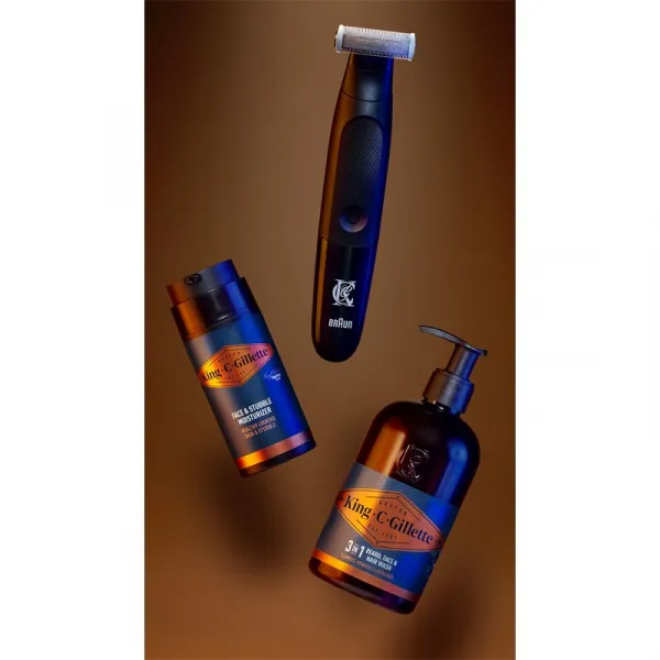 Gillette King C. Face & Stubble Moisturizer hydratačný krém na tvár a fúzy pre mužov 100 ml