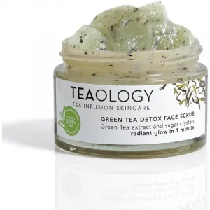 Teaology Cleansing Green Tea Detox Face Scrub cukrový peeling pre jemné čistenie a výživu pokožky so zeleným čajom 50 ml