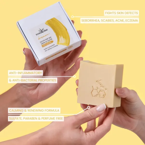 Soaphoria Dermacare+ Sulphur sírové mydlo pre hĺbkové čistenie 125 g