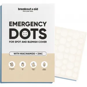 breakout + aid Emergency Dots For Spots and Blemishes lokálna starostlivosť proti akné s niacínamidom a zinkom 72 ks