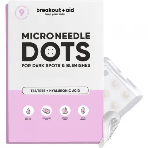 breakout + aid Microneedle Dots lokálna starostlivosť s mikroihličkami na tmavé škvrny po akné 9 ks
