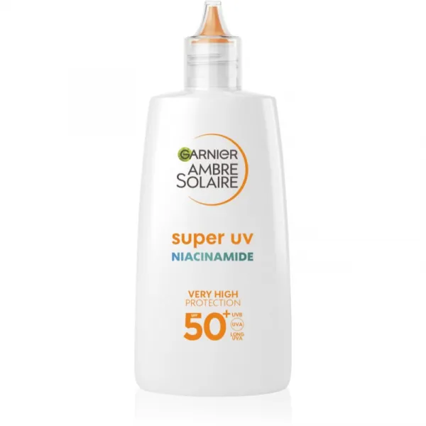 Garnier Ambre Solaire Super UV Niacinamide ľahký ochranný fluid proti nedokonalostiam pleti SPF 50+ 40 ml