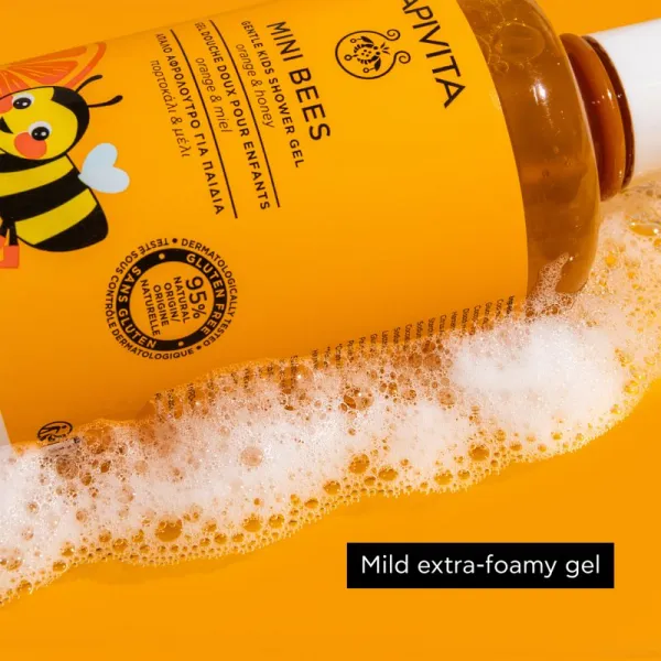 Apivita Mini Bees Gentle Kids Shower Gel Orange&Honey sprchový gél na telo a vlasy 500 ml