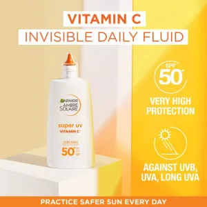 Garnier Ambre Solaire Super UV Vitamin C ľahký ochranný fluid proti tmavým škvrnám SPF 50+ 40 ml