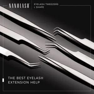 Nanolash Eyelash Tweezers L Shape pomôcka pre aplikáciu umelých mihalnic 1 ks