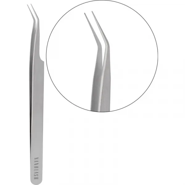 Nanolash Eyelash Tweezers Curved pomôcka pre aplikáciu umelých mihalnic 1 ks