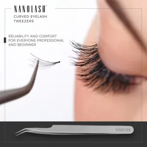 Nanolash Eyelash Tweezers Curved pomôcka pre aplikáciu umelých mihalnic 1 ks