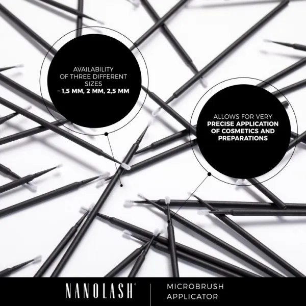 Nanolash Microbrush kefka na mihalnice 2 mm 100 ks