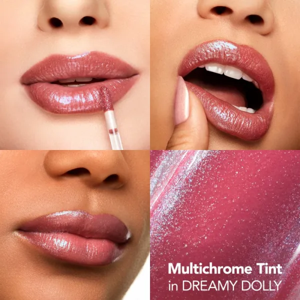 Buxom PLUMP SHOT™ COLLAGEN PEPTIDES ADVANCED PLUMPING MULTICHROME LIP SERUM trblietavý lesk na pery so zväčšujúcim efektom odtieň Dreamy Dolly 4 ml