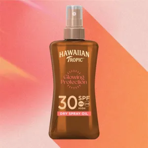 Hawaiian Tropic Glowing Protection transparentná hmla na opaľovanie SPF 30 200 ml