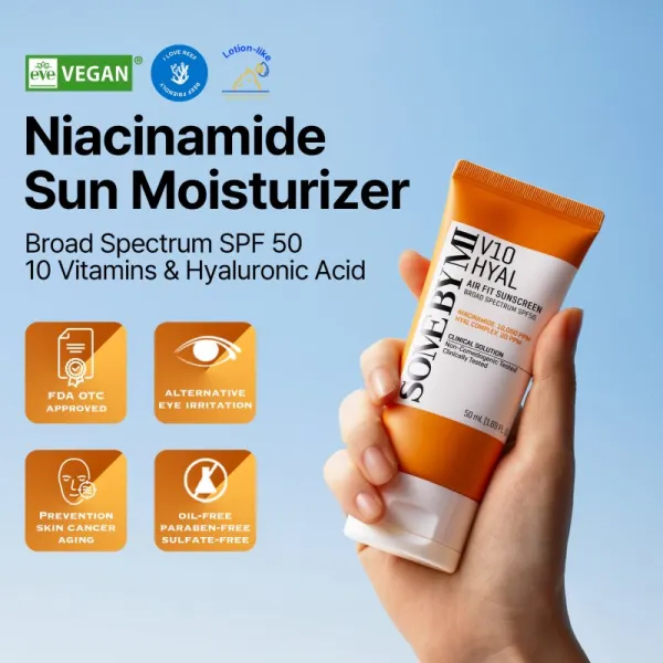 Some By Mi V10 Hyal Air Fit Sunscreen ľahký ochranný krém na tvár SPF 50+ 50 ml