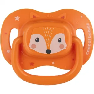 Cumlík Canpol Cute Animals oranžový |0-6m|silikón|symetrický