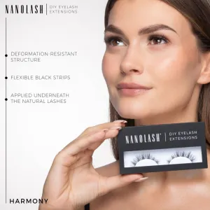 Nanolash DIY Eyelash Extensions trsové nalepovacie mihalnice bez uzlíka Harmony 36 ks