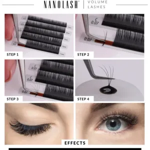 Nanolash Volume Lashes umelé mihalnice 0.15 D 6-13mm 1 ks