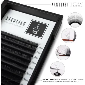 Nanolash Volume Lashes umelé mihalnice 0.15 D 6-13mm 1 ks