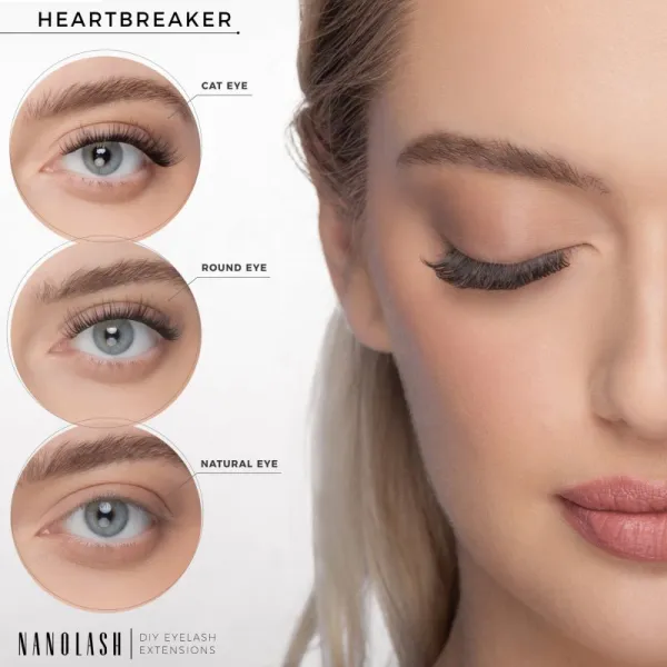 Nanolash DIY Starter Kit sada na domáce predĺženie rias Heartbreaker
