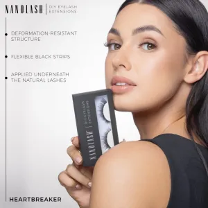 Nanolash DIY Eyelash Extensions trsové nalepovacie mihalnice bez uzlíka Heartbreaker 36 ks