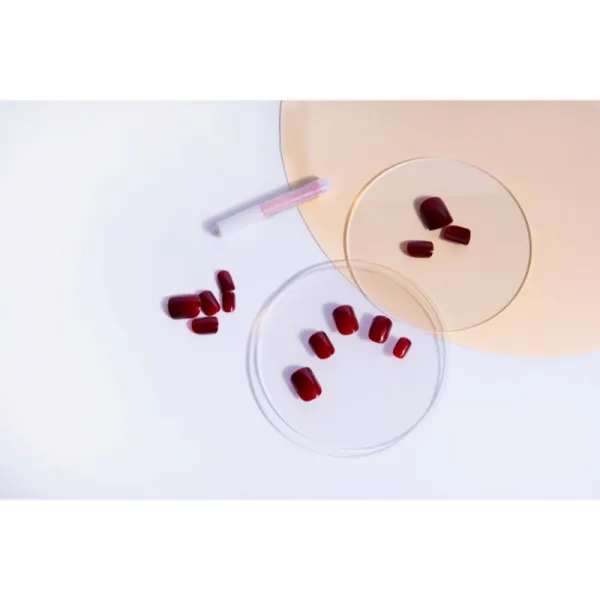 Nail HQ Square umelé nechty Deep Red 24 ks