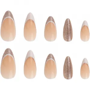 Nail HQ Almond umelé nechty Sparkling Wine Sippin' 24 ks