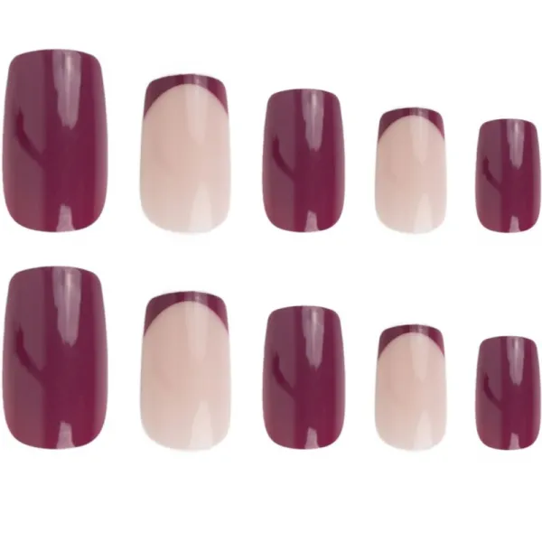 Nail HQ Square umelé nechty Pretty In Plum 24 ks