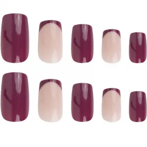 Nail HQ Square umelé nechty Pretty In Plum 24 ks