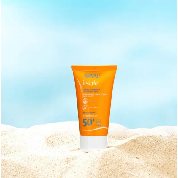 Arval IlSole Anti-wrinkle protective face cream SPF50+ ochranný krém proti vráskam SPF 50+ 50 ml