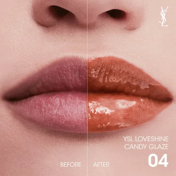 Yves Saint Laurent Loveshine Candy Glaze hydratačný lesk na pery pre ženy 4 Nude Pleasure 3.2 g