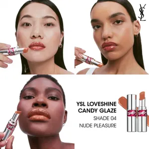 Yves Saint Laurent Loveshine Candy Glaze hydratačný lesk na pery pre ženy 4 Nude Pleasure 3.2 g