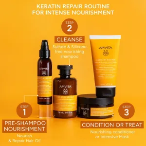 Apivita Keratin Repair Nourish Repair Hair Oil olej na vlasy pre suché a poškodené vlasy 100 ml