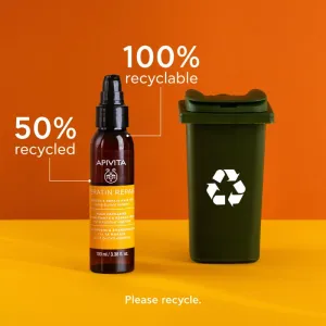 Apivita Keratin Repair Nourish Repair Hair Oil olej na vlasy pre suché a poškodené vlasy 100 ml