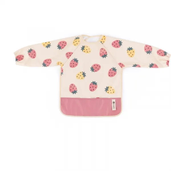 Petite&Mars Ben podbradníček s dlhými rukávmi 2 y+ Beige Strawberries 1 ks
